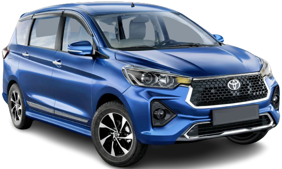 Picture of our rental car, a Toyota Rumion